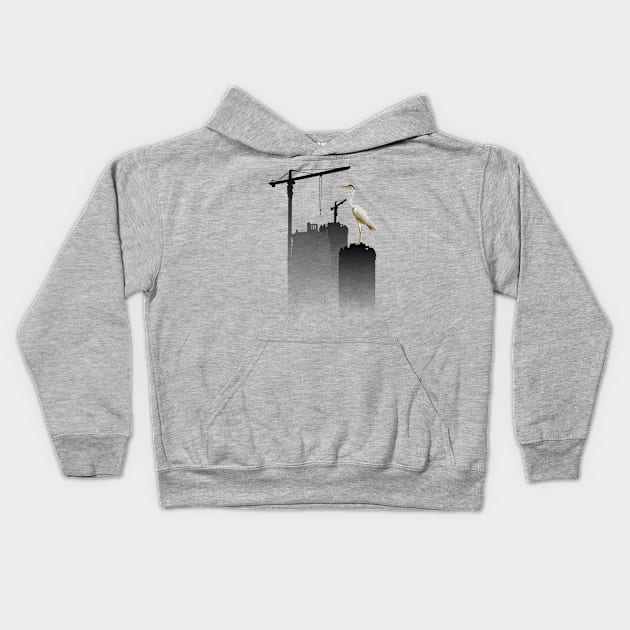 Crane Kids Hoodie by at1102Studio